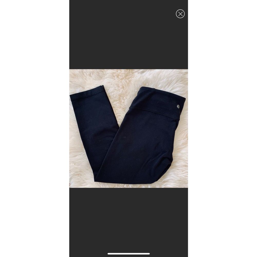 LULULEMON BLACK WUNDER UNDER CAPRI / CROP - Picture 5 of 8